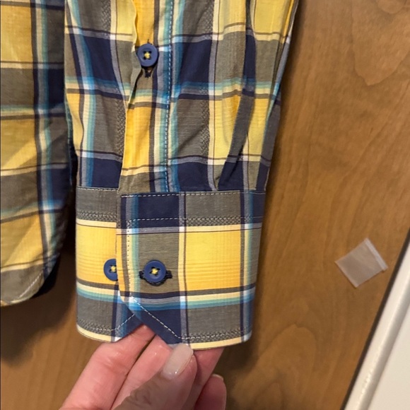 luchiano Visconti colorful plaid button down collared shirt Mens M Cotton Preppy - Picture 4 of 11